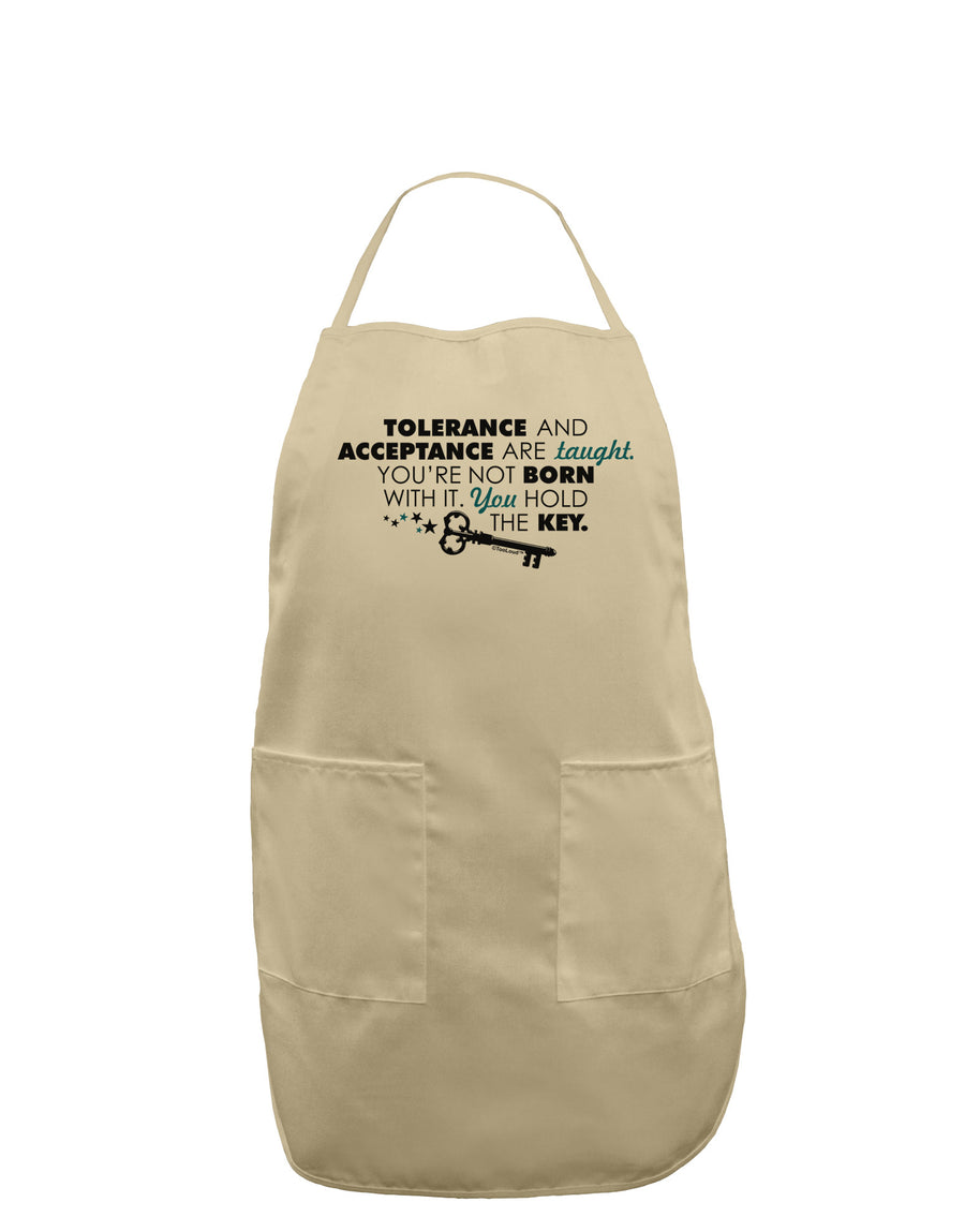 Tolerance And Acceptance Adult Apron-Bib Apron-TooLoud-White-One-Size-Davson Sales