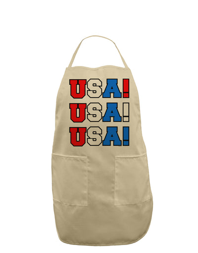 USA! USA! USA! Adult Apron-Bib Apron-TooLoud-Stone-One-Size-Davson Sales