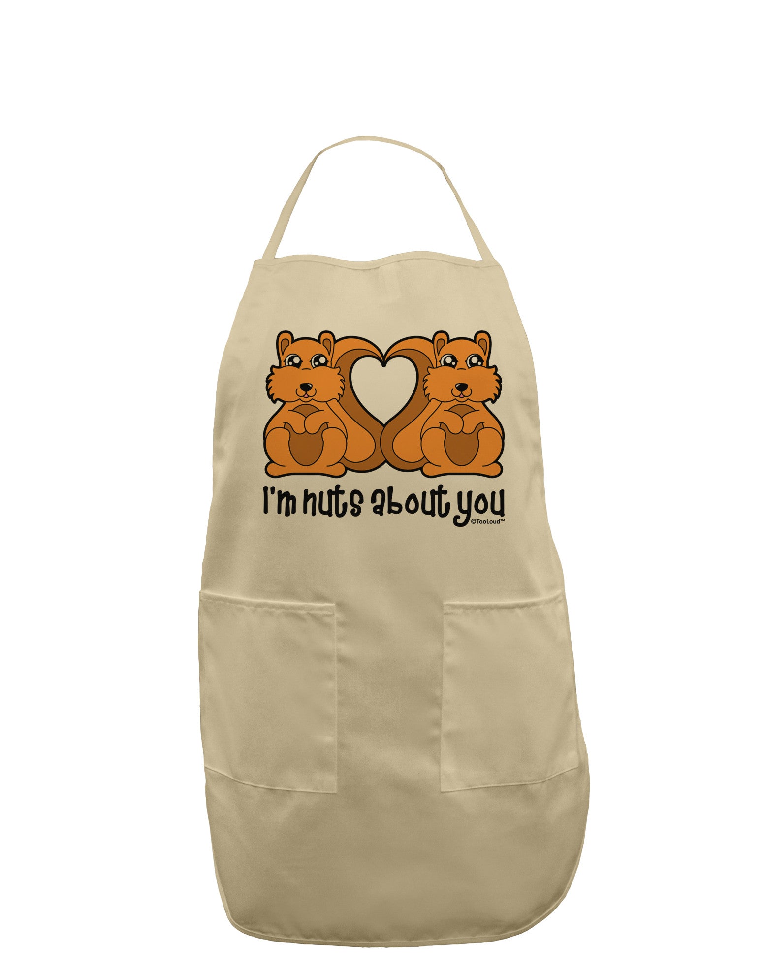 Cute Squirrels - I'm Nuts About You Adult Apron by TooLoud-Bib Apron-TooLoud-Stone-One-Size-Davson Sales