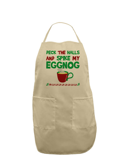 Spike My Eggnog Adult Apron-Bib Apron-TooLoud-Stone-One-Size-Davson Sales