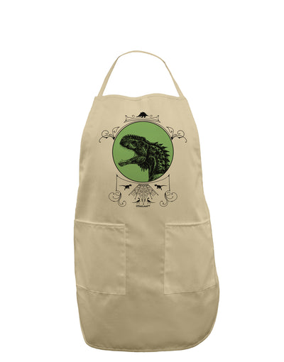 Jurassic Dinosaur Face Adult Apron by TooLoud-Bib Apron-TooLoud-Stone-One-Size-Davson Sales