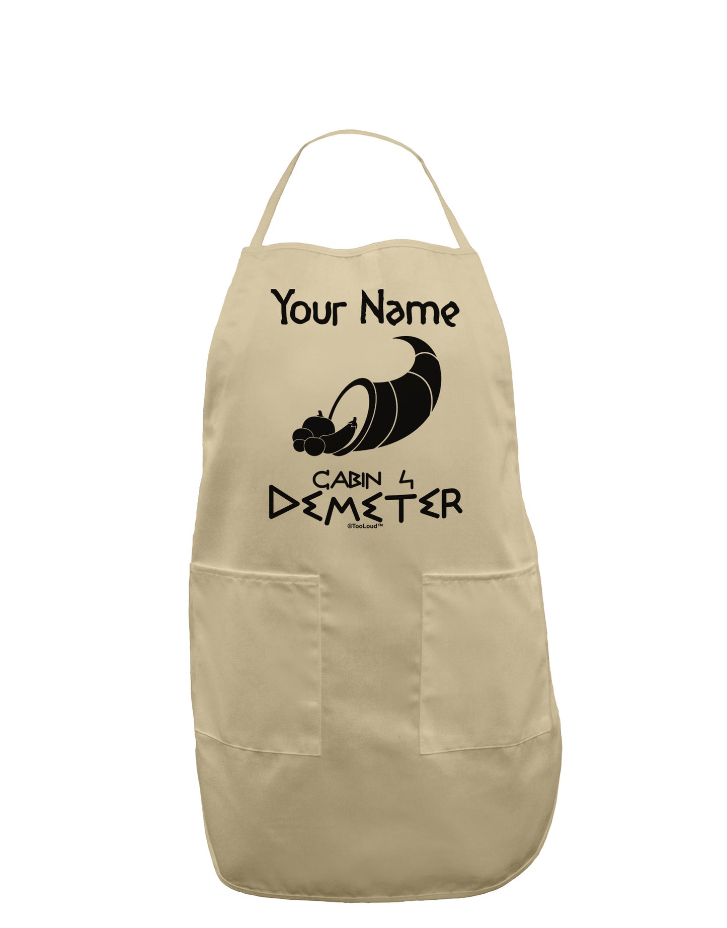 Personalized Cabin 4 Demeter Adult Apron-Bib Apron-TooLoud-Stone-One-Size-Davson Sales