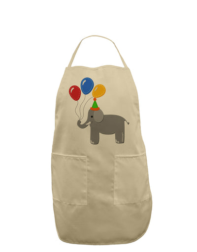 Cute Elephant with Balloons Adult Apron-Bib Apron-TooLoud-Stone-One-Size-Davson Sales