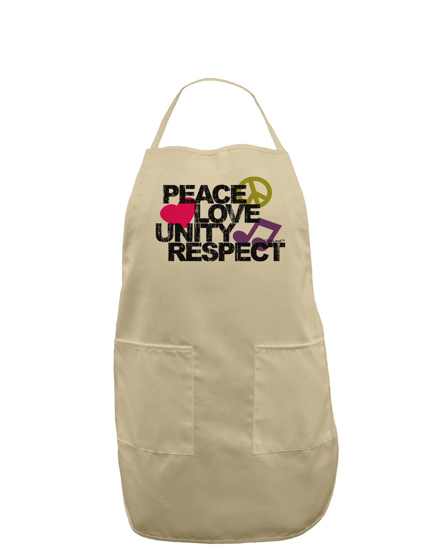 PLUR Distressed Text Adult Apron-Bib Apron-TooLoud-Stone-One-Size-Davson Sales