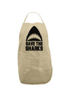 Save The Sharks Adult Apron-Bib Apron-TooLoud-Stone-One-Size-Davson Sales