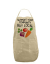 Support Your Community - Buy Local Adult Apron-Bib Apron-TooLoud-Stone-One-Size-Davson Sales