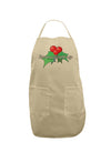 Holly Seasons Greetings Text Adult Apron by TooLoud-Bib Apron-TooLoud-Stone-One-Size-Davson Sales