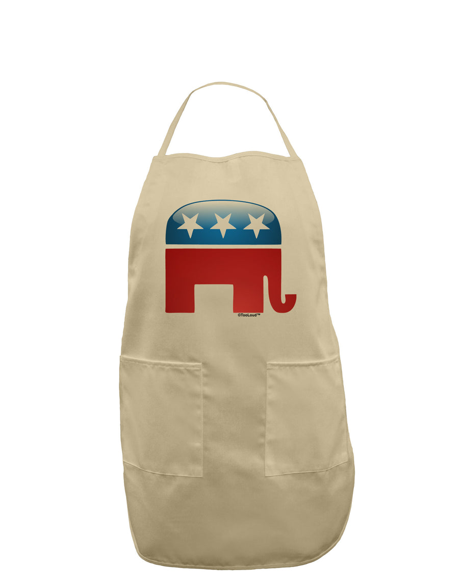 Republican Bubble Symbol Adult Apron-Bib Apron-TooLoud-White-One-Size-Davson Sales