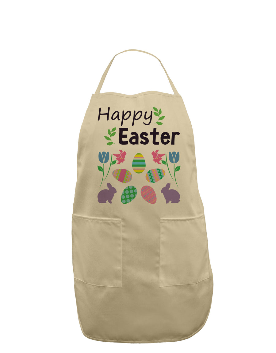 Happy Easter Design Adult Apron-Bib Apron-TooLoud-White-One-Size-Davson Sales