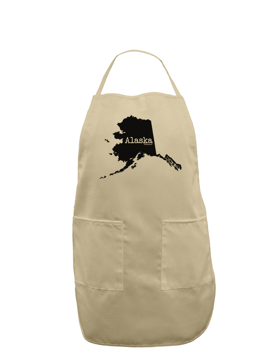 Alaska - United States Shape Adult Apron by TooLoud-Bib Apron-TooLoud-White-One-Size-Davson Sales