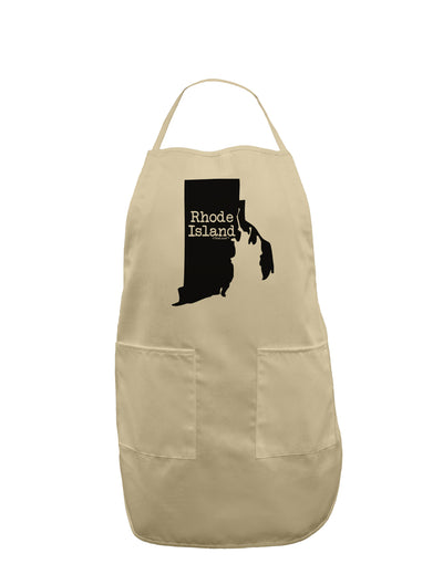 Rhode Island - United States Shape Adult Apron by TooLoud-Bib Apron-TooLoud-Stone-One-Size-Davson Sales