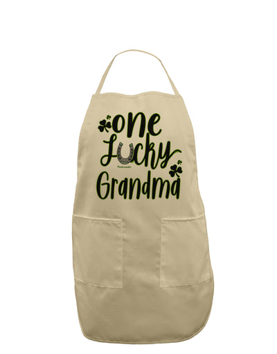 One Lucky Grandma Shamrock Adult Apron-Bib Apron-TooLoud-Stone-One-Size-Davson Sales