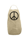 Peace Sign Symbol - Distressed Adult Apron-Bib Apron-TooLoud-Stone-One-Size-Davson Sales