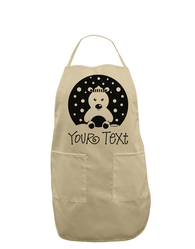 Personalized Matching Polar Bear Family Design - Your Text Adult Apron-Bib Apron-TooLoud-Stone-One-Size-Davson Sales