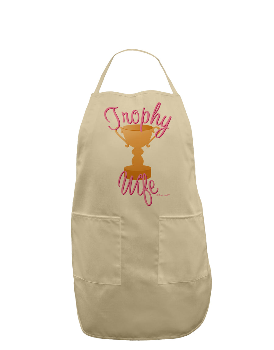 Trophy Wife Design Adult Apron by TooLoud-Bib Apron-TooLoud-White-One-Size-Davson Sales