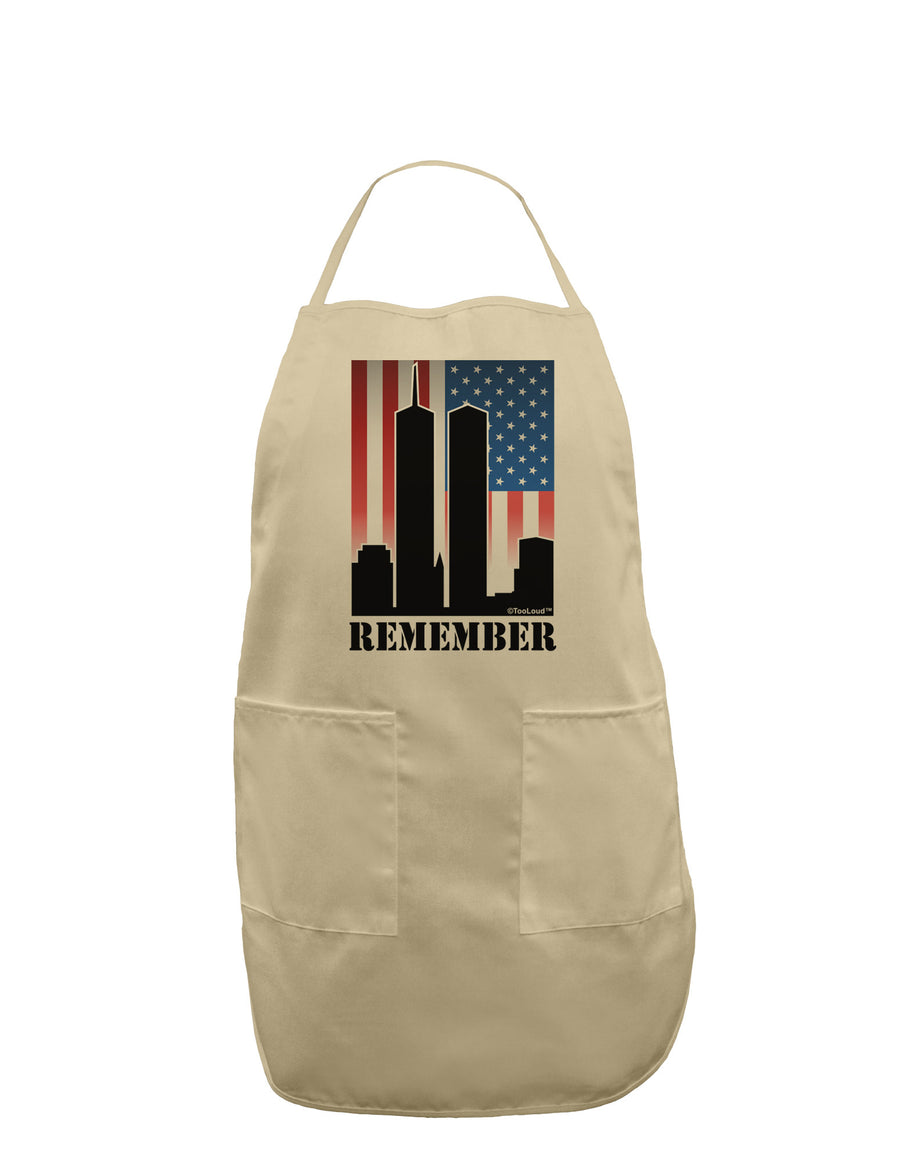 TooLoud Twin Towers Remember Adult Apron-Bib Apron-TooLoud-White-One-Size-Davson Sales