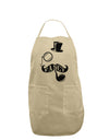 Fancy Tophat Mustache Pipe and Monocle Adult Apron-Bib Apron-TooLoud-Stone-One-Size-Davson Sales