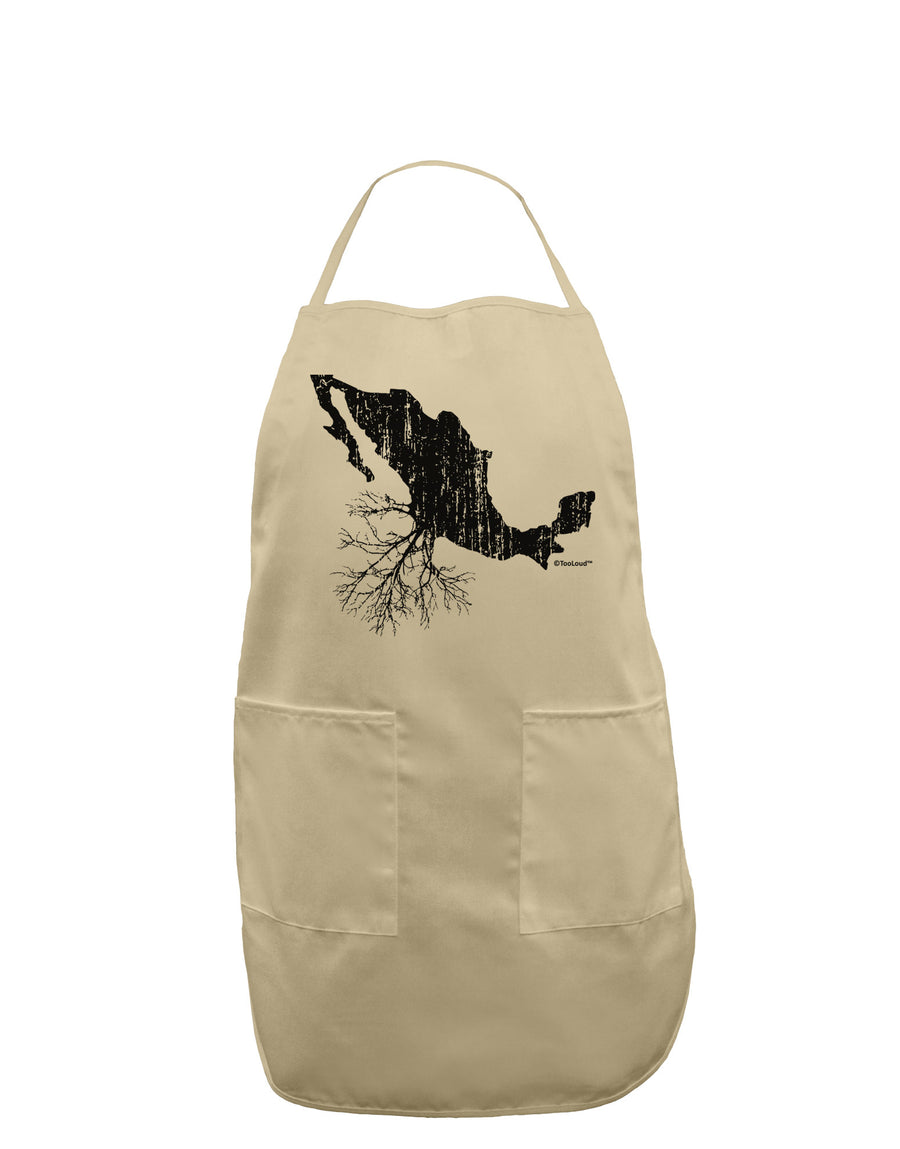 Mexican Roots Design - Distressed Adult Apron by TooLoud-Bib Apron-TooLoud-White-One-Size-Davson Sales