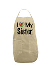 I Heart My Sister - Autism Awareness Adult Apron by TooLoud-Bib Apron-TooLoud-Stone-One-Size-Davson Sales