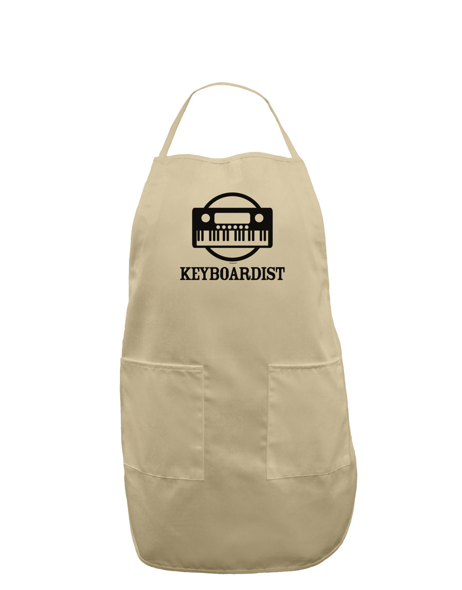 Keyboardist Adult Apron-Bib Apron-TooLoud-White-One-Size-Davson Sales