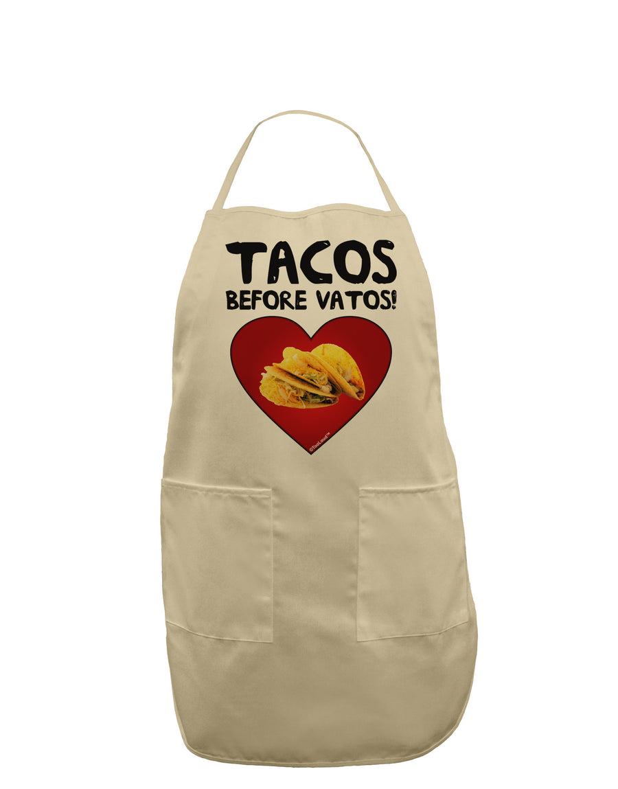 Tacos before Vatos Adult Apron-Bib Apron-TooLoud-White-One-Size-Davson Sales