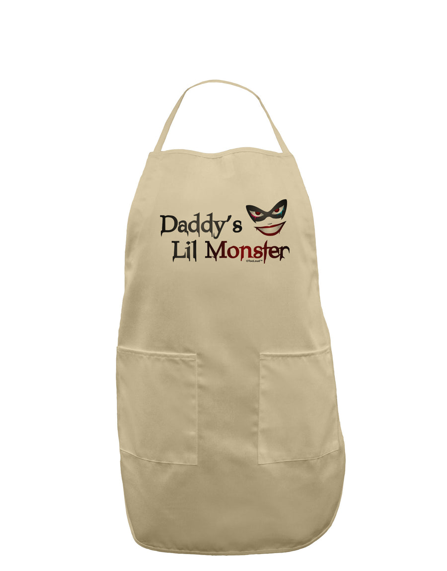 Daddys Lil Monster Adult Apron-Bib Apron-TooLoud-White-One-Size-Davson Sales