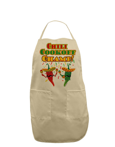 Chili Cookoff Champ! Chile Peppers Adult Apron-Bib Apron-TooLoud-Stone-One-Size-Davson Sales