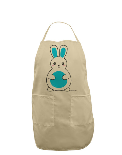 Cute Easter Bunny - Blue Adult Apron by TooLoud-Bib Apron-TooLoud-Stone-One-Size-Davson Sales