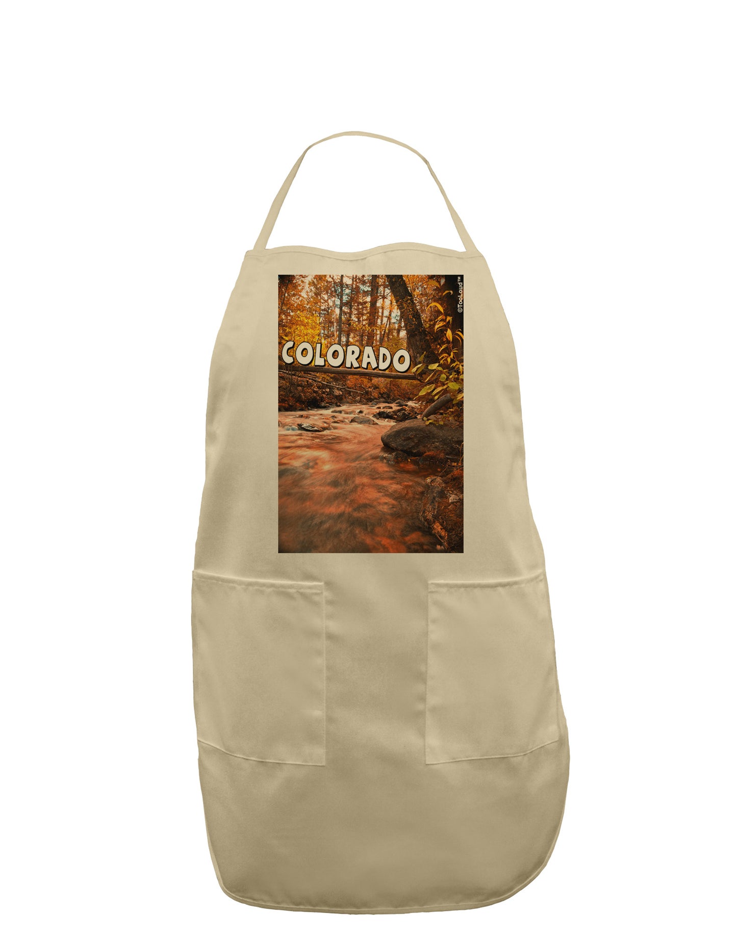 Mt Shavano Colorado Text Adult Apron-Bib Apron-TooLoud-Stone-One-Size-Davson Sales