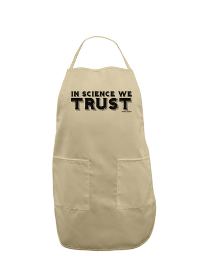 In Science We Trust Text Adult Apron-Bib Apron-TooLoud-Stone-One-Size-Davson Sales