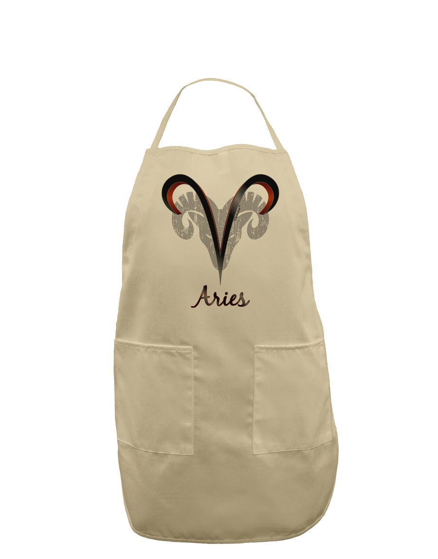 Aries Symbol Adult Apron-Bib Apron-TooLoud-White-One-Size-Davson Sales