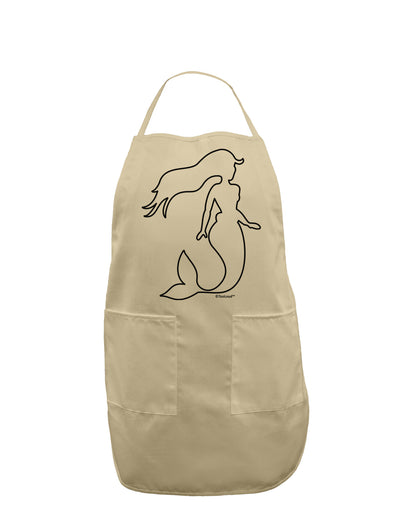 Mermaid Outline Adult Apron-Bib Apron-TooLoud-Stone-One-Size-Davson Sales