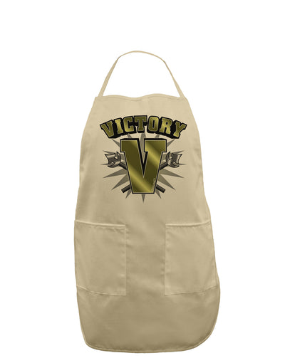 Victory V Adult Apron-Bib Apron-TooLoud-Stone-One-Size-Davson Sales