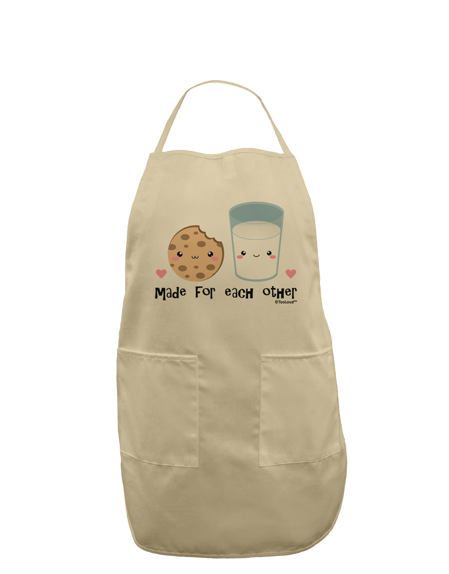 Cute Milk and Cookie - Made for Each Other Adult Apron by TooLoud-Bib Apron-TooLoud-White-One-Size-Davson Sales