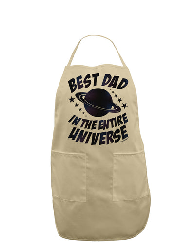 Best Dad in the Entire Universe - Galaxy Print Adult Apron-Bib Apron-TooLoud-Stone-One-Size-Davson Sales