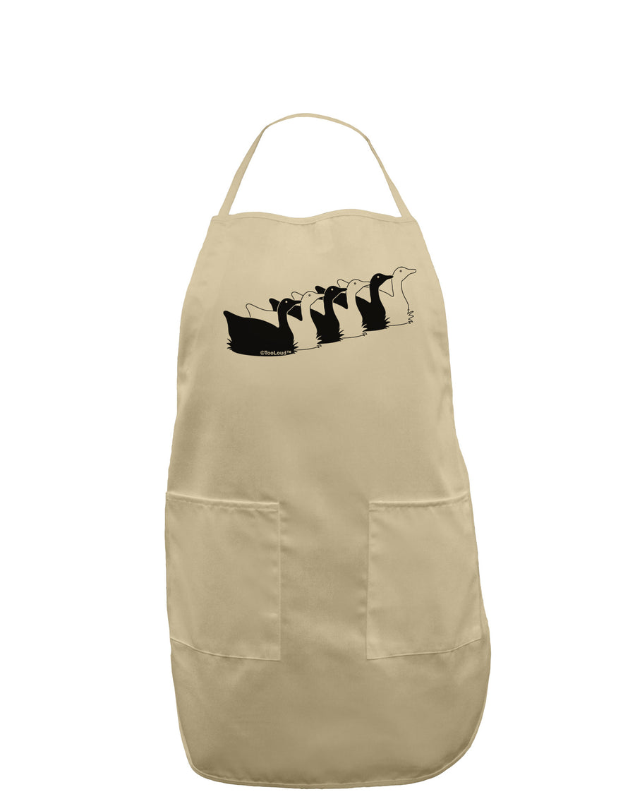 Six Geese A laying Adult Apron-Bib Apron-TooLoud-White-One-Size-Davson Sales