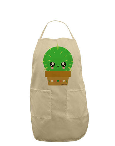 Cute Cactus Design Adult Apron by TooLoud-Bib Apron-TooLoud-Stone-One-Size-Davson Sales