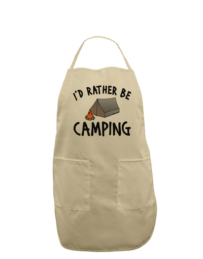 I'd Rather Be Camping Adult Apron-Bib Apron-TooLoud-Stone-One-Size-Davson Sales