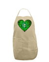 Water Droplet Heart Green Adult Apron by TooLoud-Bib Apron-TooLoud-Stone-One-Size-Davson Sales