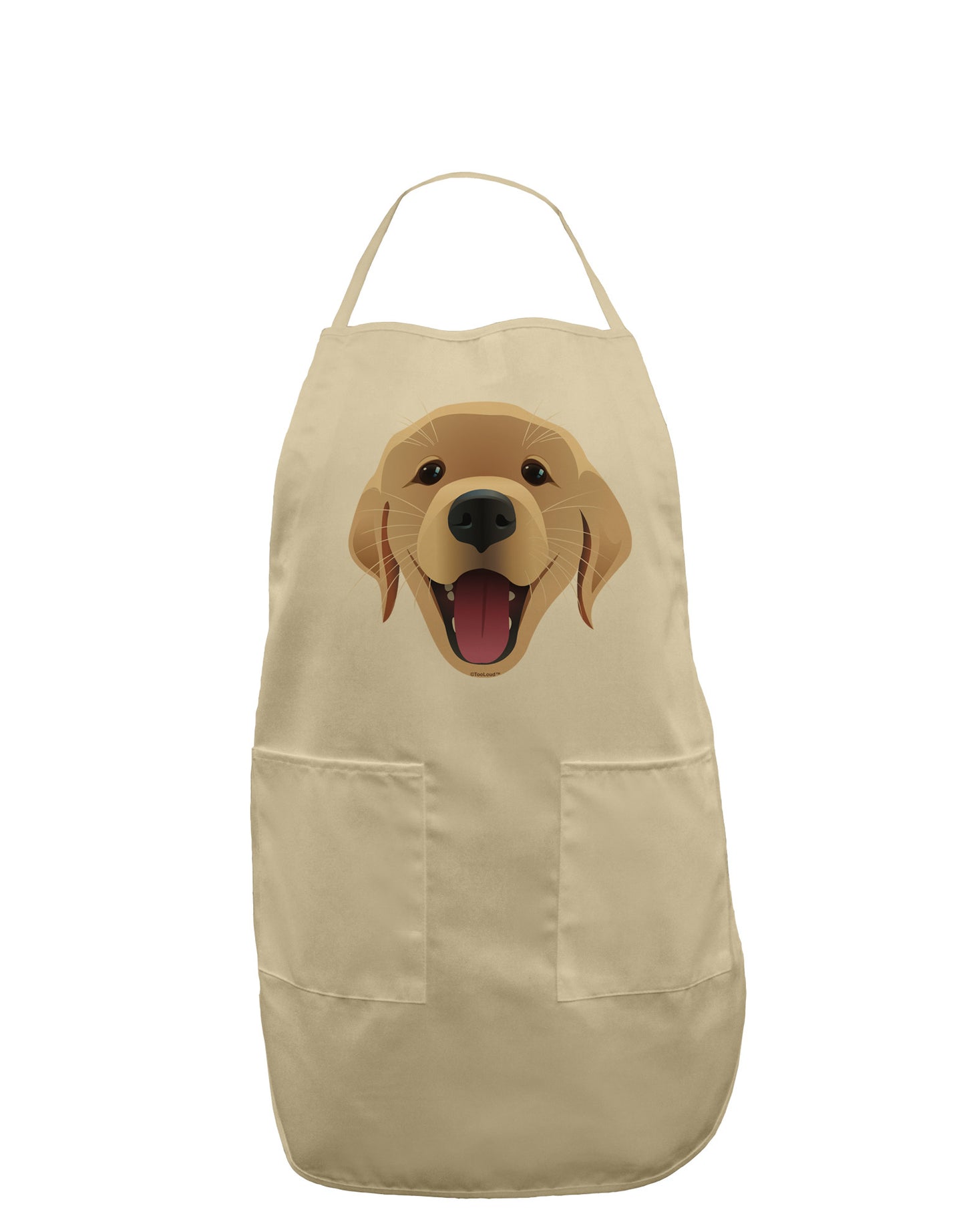 Cute Golden Retriever Puppy Face Adult Apron-Bib Apron-TooLoud-Stone-One-Size-Davson Sales