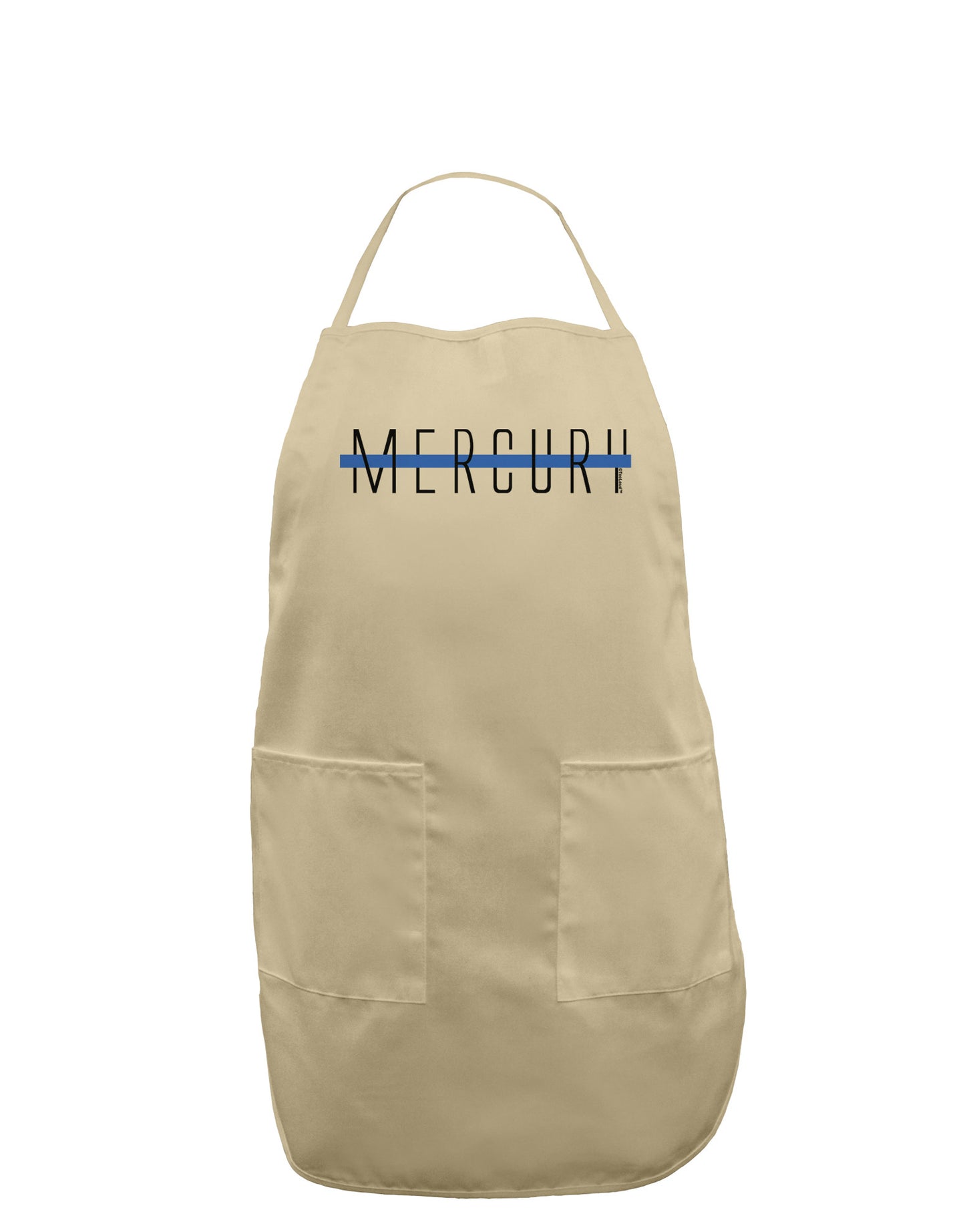 Planet Mercury Text Only Adult Apron-Bib Apron-TooLoud-Stone-One-Size-Davson Sales