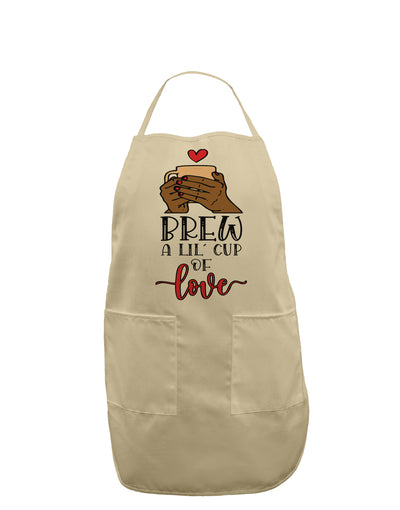 Brew a lil cup of love Adult Apron-Bib Apron-TooLoud-Stone-One-Size-Davson Sales