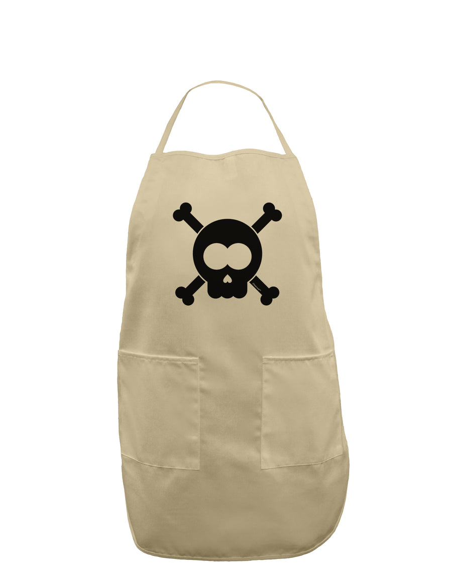 Black Skull and Crossbones Adult Apron-Bib Apron-TooLoud-White-One-Size-Davson Sales