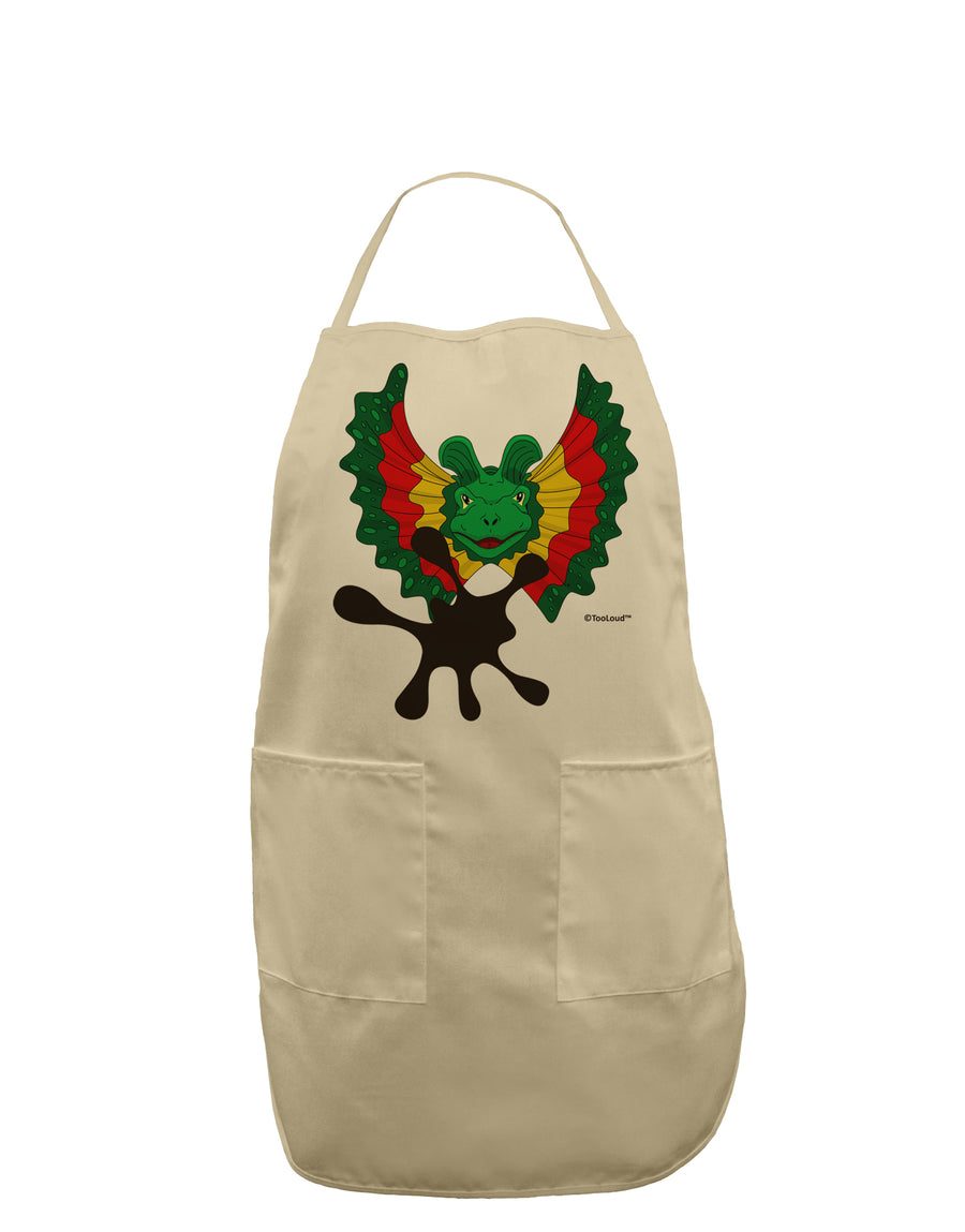 Dilophosaurus Design - Spit Adult Apron by TooLoud-Bib Apron-TooLoud-White-One-Size-Davson Sales