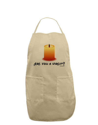 Are You A Virgin - Black Flame Candle Adult Apron by TooLoud-Bib Apron-TooLoud-Stone-One-Size-Davson Sales