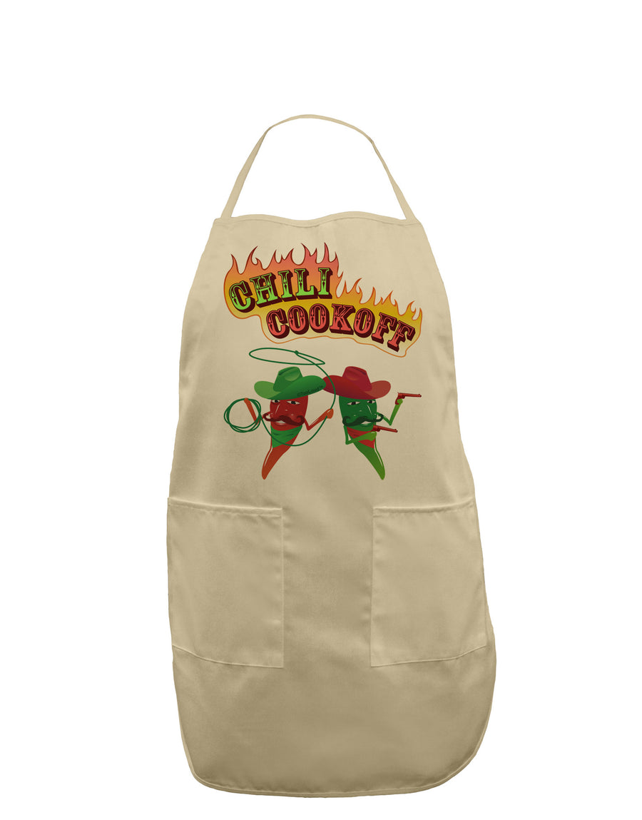 Cowboy Chili Cookoff Adult Apron-Bib Apron-TooLoud-White-One-Size-Davson Sales