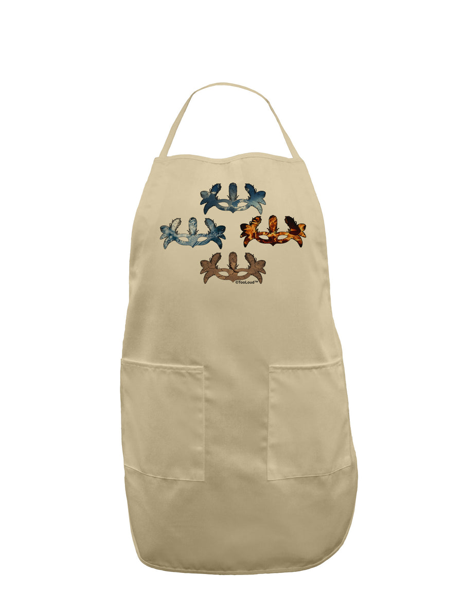 Four Elemental Masquerade Masks Adult Apron by TooLoud-Bib Apron-TooLoud-White-One-Size-Davson Sales