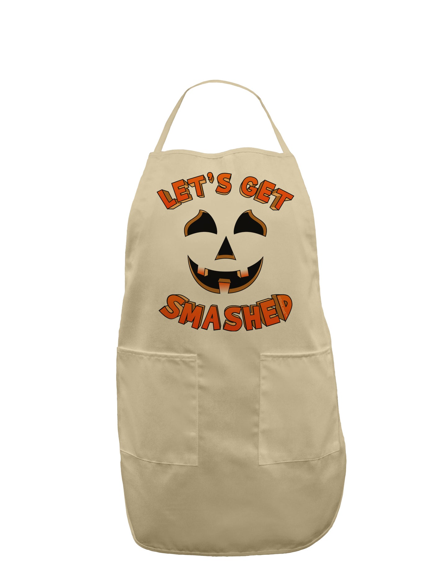 Let's Get Smashed Pumpkin Adult Apron by TooLoud-Bib Apron-TooLoud-Stone-One-Size-Davson Sales
