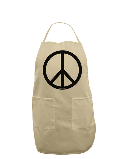 Peace Sign Symbol Adult Apron-Bib Apron-TooLoud-Stone-One-Size-Davson Sales