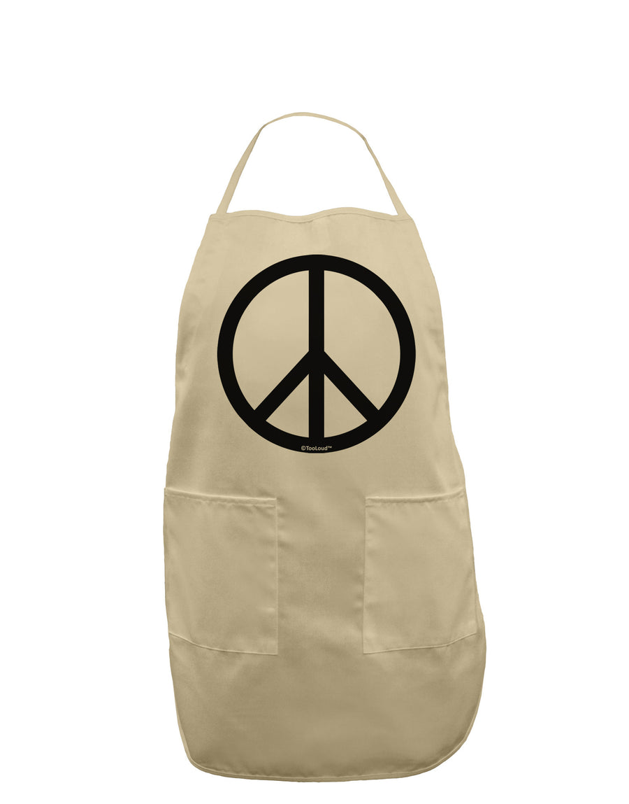 Peace Sign Symbol Adult Apron-Bib Apron-TooLoud-White-One-Size-Davson Sales